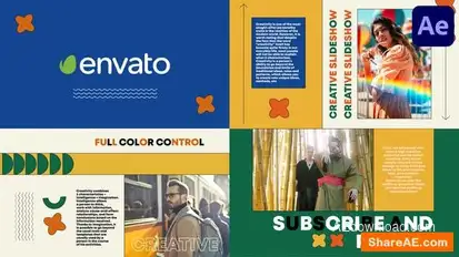 Colorful Creative Slideshow for After Effects Openers template preview