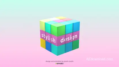 Colorful Cube Logo Logo Stings template preview