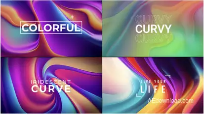 Colorful Curves Titles Titles template preview