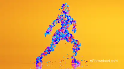 Colorful Dance Animation Logo Stings template preview