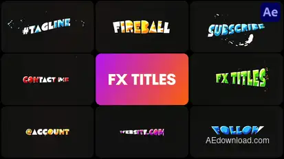 Colorful Flash FX Titles | After Effects Titles template preview
