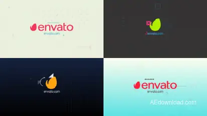 Colorful Glitch Logo Logo Stings template preview