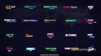 Colorful Glitch Titles Titles template preview