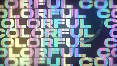 Colorful Holo Typography Openers template preview