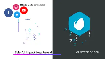 Colorful Impact Logo Reveal Logo Stings template preview