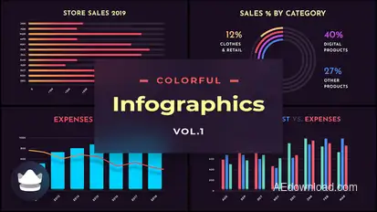 Colorful Infographics Vol.1 - After-Effects Template Infographics template preview