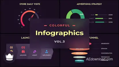 Colorful Infographics Vol.3 - After-Effects Template Infographics template preview