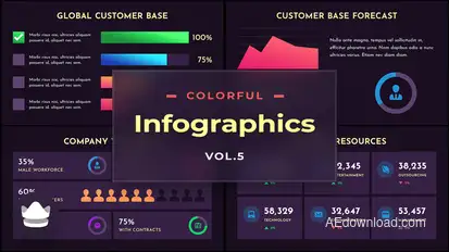 Colorful Infographics Vol.5 - After-Effects Template Infographics template preview