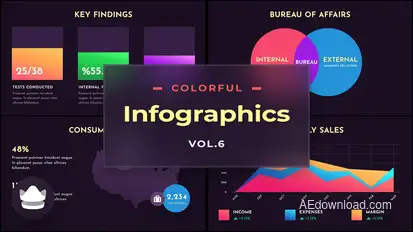 Colorful Infographics Vol.6 - After-Effects Template Infographics template preview