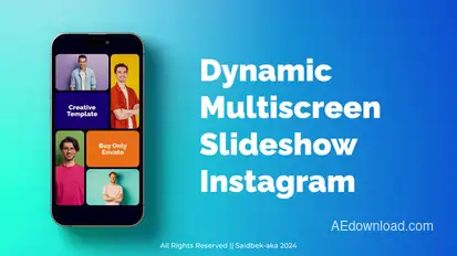 Colorful Instagram Multiscreen Slideshow Split Screen Presentation Openers template preview