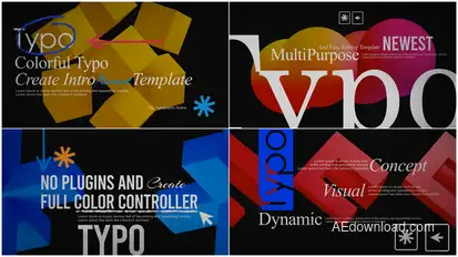 Colorful Intro Titles template preview