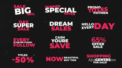 Colorful Kinetic Titles Titles template preview