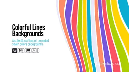 Colorful Lines Backgrounds Elements template preview