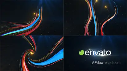Colorful Lines Logo Reveal Logo Stings template preview