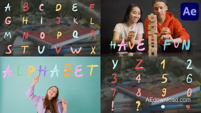 Colorful Liquid Alphabet for After Effects Titles template preview