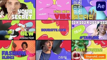 Colorful Liquid Slides for After Effects Openers template preview