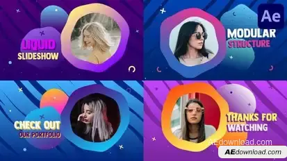 Colorful Liquid Slideshow | After Effects Openers template preview