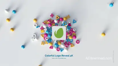 Colorful Logo Reveal 4K Logo Stings template preview