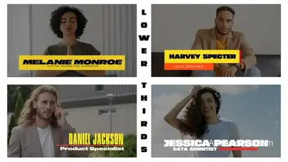 Colorful Lower Thirds Elements template preview