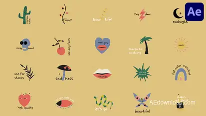 Colorful Lyric titles [After Effects] Titles template preview