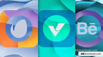 Colorful Minimal Logo Reveal Logo Stings template preview