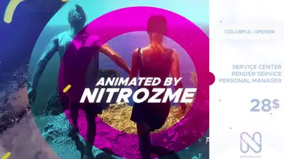 Colorful Opener Video Displays template preview