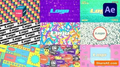 Colorful Pages Logo Reveal Logo Stings template preview