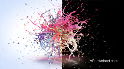 Colorful Paint Logo Reveal Video Displays template preview