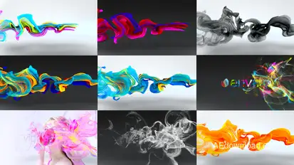 Colorful Particles Flowing Logo Logo Stings template preview