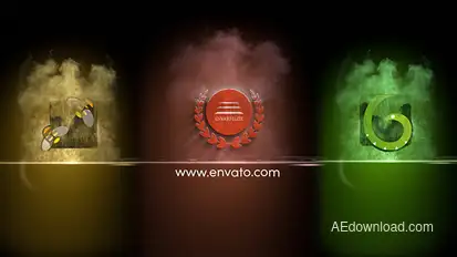 Colorful Particles Logo Reveal Logo Stings template preview