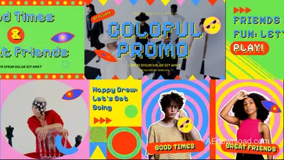 Colorful Promo template Video Displays template preview