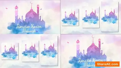 Colorful Ramadan Intro 4 in 1 Openers template preview