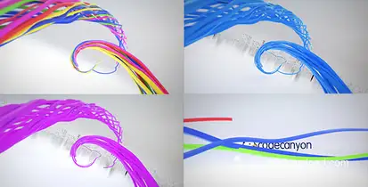 Colorful Ribbon Logo Reveal Logo Stings template preview