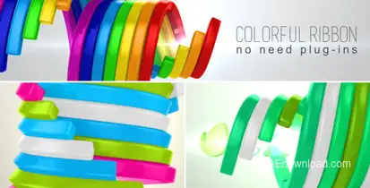 Colorful Ribbon Reveal Logo Stings template preview