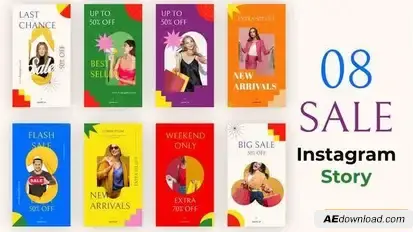 Videohive Colorful Sale Instagram Stories Product Promo template preview