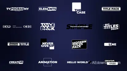 Colorful Shadow Titles Titles template preview