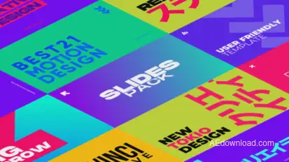 Colorful Slides | After Effects Titles template preview