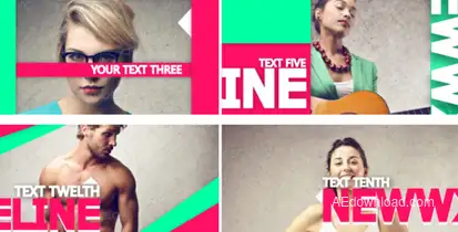 Colorful Slides Video Displays template preview