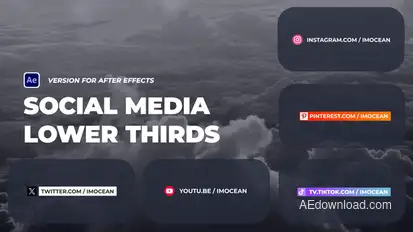 Colorful Social Media Lower Thirds Elements template preview