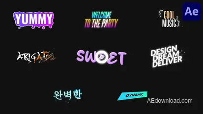 Colorful Sparks Titles for After Effects Titles template preview