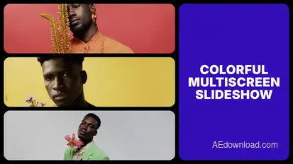 Colorful Split Screen Slideshow broadcast-packages template preview