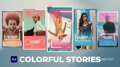 Colorful Stories for After Effects Elements template preview