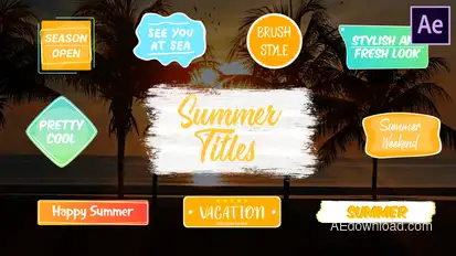Colorful Summer Titles | After Effects Titles template preview