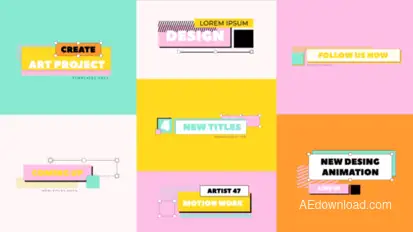 Colorful Titles Titles template preview