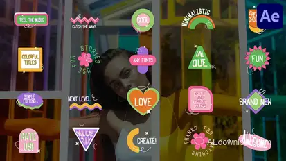 Colorful Titles for After Effects Titles template preview