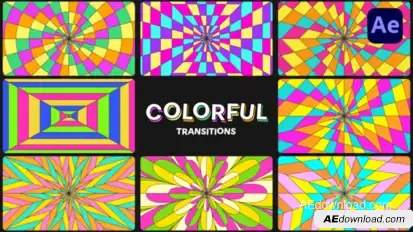 Colorful Transitions Elements template preview