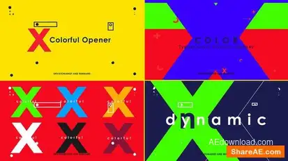 Colorful Typographic Intro Openers template preview