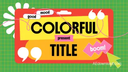 Colorful Typography Intro Openers template preview