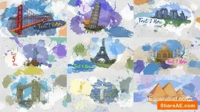 Colorful Watercolor Ink Opener Openers template preview