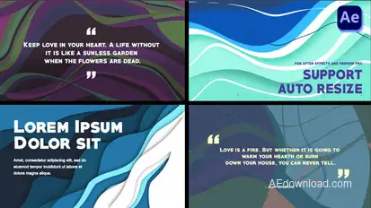 Colorful Wave-like Slides: Quote titles [After Effects] Titles template preview